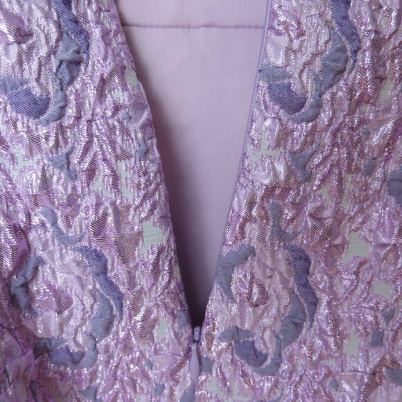 Zara Shimmery Lilac Ruffled Mini Dress Size XS - Picture 12 of 13